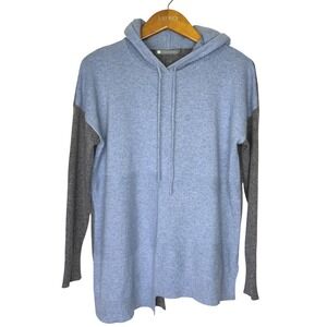 InCashmere Hoodie Blue/Gray Women's Medium